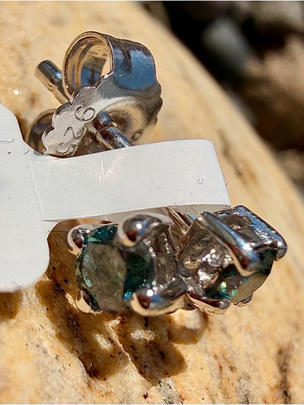 💙 0.18 CTW Blue Diamond Rhodium Over Sterling Silver Stud Earrings